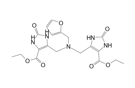 ethyl 5-{[{[5-(ethoxycarbonyl)-2-oxo-2,3-dihydro-1H-imidazol-4-yl]methyl}(2-furylmethyl)amino]methyl}-2-oxo-2,3-dihydro-1H-imidazole-4-carboxylate