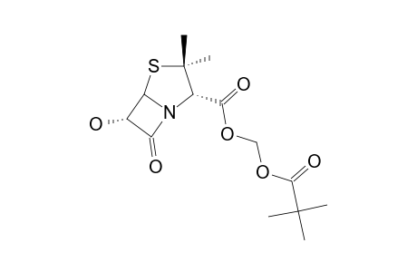 4-THIA-1-AZABICYCLO-[3.2.0]-HEPTANE-2-CARBOXYLIC-ACID,6-HYDROXY-3,3-DIMETHYL-7-OXO-(2,2-DIMETHYL-1-OXOPROPOXY)-METHYLESTER-[2S-(2-ALPHA,5-ALPHA,6-ALPHA)]