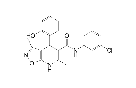 N-(3-Chlorophenyl)-4-(2-hydroxyphenyl)-3,6-dimethyl-4,7-dihydroisoxazolo[5,4-b]pyridine-5-carboxamide
