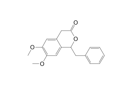 3H-2-Benzopyran-3-one, 1,4-dihydro-6,7-dimethoxy-1-(phenylmethyl)-, (.+-.)-