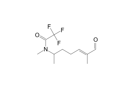 Acetamide, N-(1,5-dimethyl-6-oxo-4-hexenyl)-2,2,2-trifluoro-N-methyl-, (E)-(.+-.)-