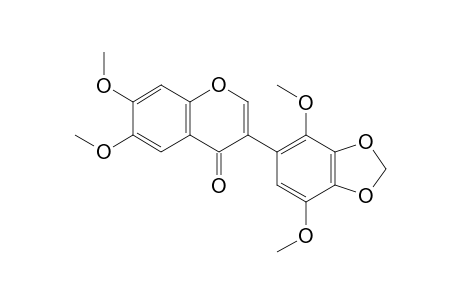6,7-Dimethoxy-3-(4,7-dimethoxy-1,3-benzodioxol-5-yl)-4H-chromen-4-one