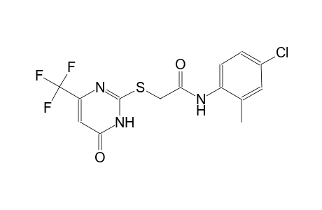 N-(4-chloro-2-methylphenyl)-2-{[6-oxo-4-(trifluoromethyl)-1,6-dihydro-2-pyrimidinyl]sulfanyl}acetamide