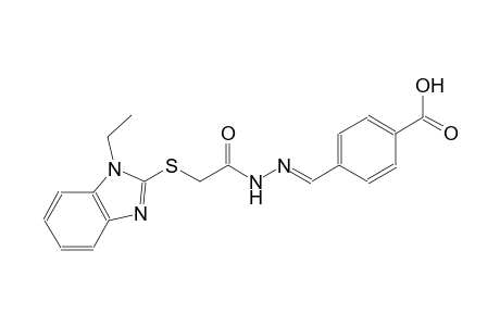 benzoic acid, 4-[(E)-[[[(1-ethyl-1H-benzimidazol-2-yl)thio]acetyl]hydrazono]methyl]-