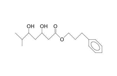(3R,5S)-3,5-Dihydroxy-6-methyl-3-oxo-heptanoic acid, (3-phenyl-propyl) ester