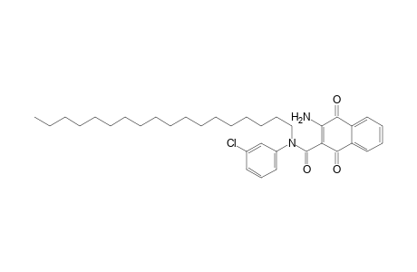 2-Naphthalenecarboxamide, 3-amino-N-(3-chlorophenyl)-1,4-dihydro-N-octadecyl-1,4-dioxo-