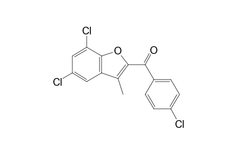 p-chlorophenyl 5,7-dichloro-3-methyl-2-benzofuranyl ketone