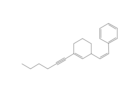 1-(Hexynyl)-3-[(Z)-2-phenylethenyl]-1-cyclohexene
