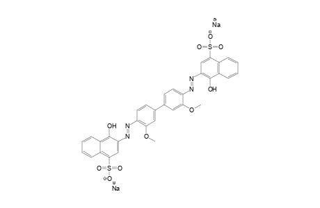 1-Naphthalenesulfonic acid, 3,3'-[(3,3'-dimethoxy[1,1'-biphenyl]-4,4'-diyl)bis(azo)]bis[4-hydroxy-, disodium salt