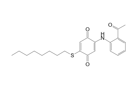 2-(2-Acetylanilino)-5-(octylthio)benzo[l,4]quinone