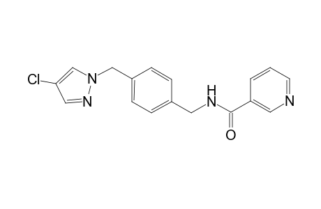 3-Pyridinecarboxamide, N-[[4-[(4-chloro-1H-pyrazol-1-yl)methyl]phenyl]methyl]-
