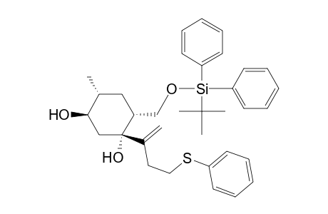 1,3-Cyclohexanediol, 6-[[[(1,1-dimethylethyl)diphenylsilyl]oxy]methy l]-4-methyl-1-[1-methylene-3-(phenylthio)propyl]-, [1S-(1.alpha.,3.beta.,4.alpha.,6.alpha.)]-