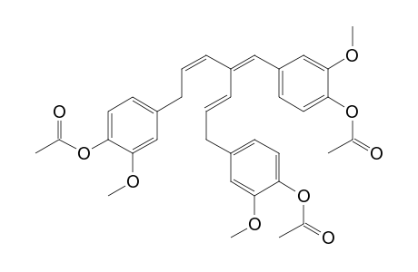 Phenol, 4,4'-[4-[[4-(acetyloxy)-3-methoxyphenyl]methylene]-2,5-heptadiene-1,7 -diyl]bis[2-methoxy-, diacetate, (E,Z)-
