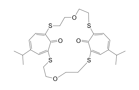 11,25-diisopropyl-5,18-dioxa-2,8,15,21-tetrathiatricyclo[20.4.1.1(9,14)]octacosa-1(26),9,11,13,22,24-hexaene-27,28-dione