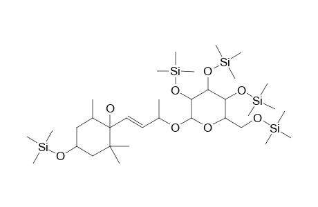 2-[(E)-4-(1,4-Dihydroxy-2,2,6-trimethylcyclohexyl)but-3-en-2-yl]oxy-6-(hydroxymethyl)oxane-3,4,5-triol, 5tms