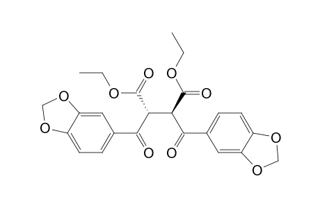Butanedioic acid, 2,3-bis(1,3-benzodioxol-5-ylcarbonyl)-, diethyl ester, (R*,R*)-(.+-.)-