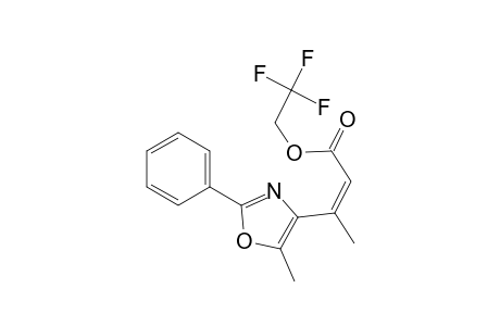 2-Butenoic acid, 3-(5-methyl-2-phenyl-4-oxazolyl)-, 2,2,2-trifluoroethyl ester, (Z)-