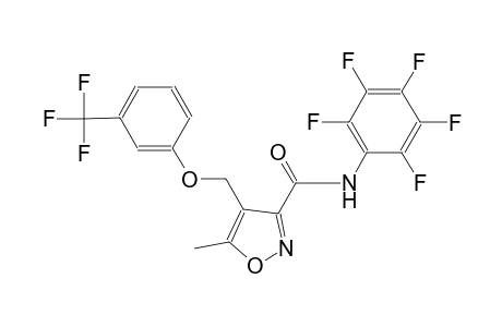 5-methyl-N-(2,3,4,5,6-pentafluorophenyl)-4-{[3-(trifluoromethyl)phenoxy]methyl}-3-isoxazolecarboxamide