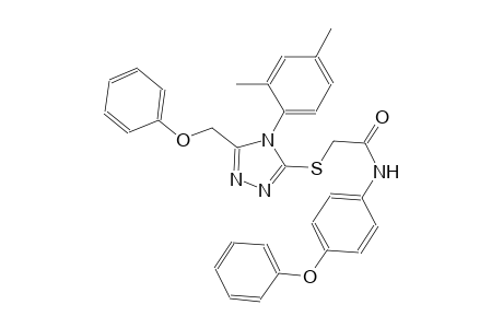 2-{[4-(2,4-dimethylphenyl)-5-(phenoxymethyl)-4H-1,2,4-triazol-3-yl]sulfanyl}-N-(4-phenoxyphenyl)acetamide