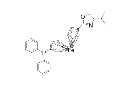 1-Diphenylphosphino-1'-[<R>-4-isopropyl-2,5-oxazolinyl]-ferrocene