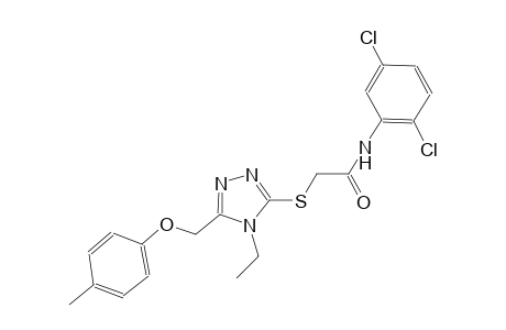 N-(2,5-dichlorophenyl)-2-({4-ethyl-5-[(4-methylphenoxy)methyl]-4H-1,2,4-triazol-3-yl}sulfanyl)acetamide