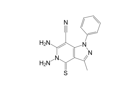 5,6-Diamino-3-methyl-1-phenyl-4-thioxo-1H-pyrazolo[4,3-c]pyridine-7-carbonitrile