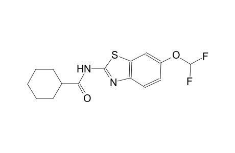 N-[6-(difluoromethoxy)-1,3-benzothiazol-2-yl]cyclohexanecarboxamide