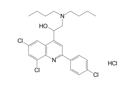 2-(p-chlorophenyl)-a-[(dibutylamino)methyl]-6,8-dichloro-4-quinolinemethanol, monohydrochloride