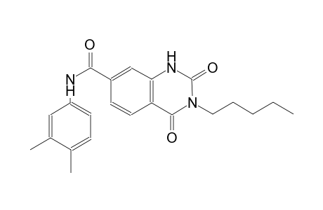 N-(3,4-dimethylphenyl)-2,4-dioxo-3-pentyl-1,2,3,4-tetrahydro-7-quinazolinecarboxamide