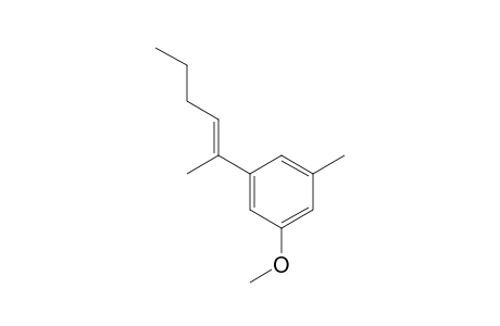 (E)-1-(hex-2-en-2-yl)-3-methoxy-5-methylbenzene