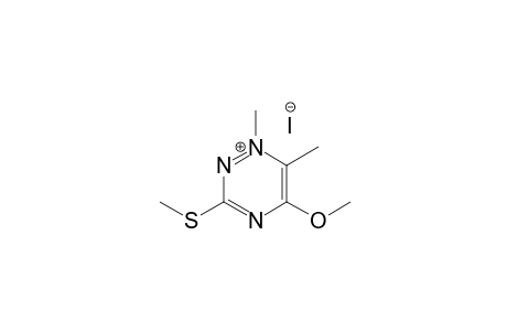 3-(Methylthio)-5-methoxy-1,6-dimethyl-1,2,4-triazinium iodide