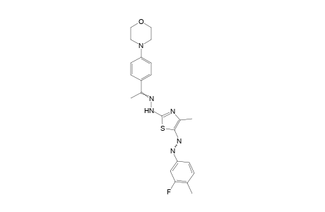 4-(4-(1-(2-(5-((3-Fluoro-4-methylphenyl)diazenyl)-4-methylthiazol-2-yl)hydrazono)ethyl)phenyl)morpholine