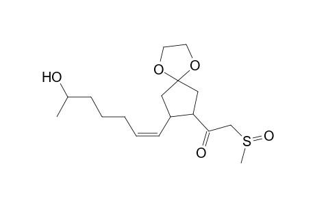 Ethanone, 1-[8-(6-hydroxy-1-heptenyl)-1,4-dioxaspiro[4.4]non-7-yl]-2-(methylsul finyl)-