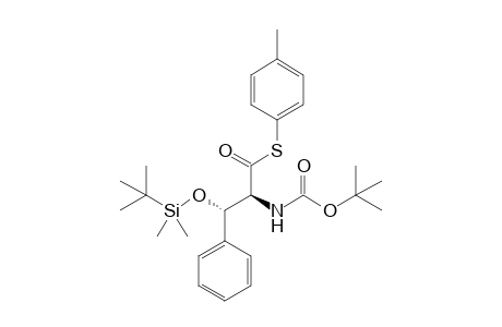 (2S,3S)-2-(tert-butoxycarbonylamino)-3-[tert-butyl(dimethyl)silyl]oxy-3-phenyl-propanethioic acid S-(p-tolyl) ester