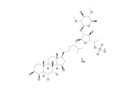 IMBRICATOSIDE-A;(24S)-24-O-[2,4-DI-O-METHYL-BETA-D-QUINOVOPYRANOSYL-(1->2)-5-O-SULFATE-BETA-D-FUCOFURANOSYL]-5-ALPHA-CHOLESTANE-3B,4B,6A,7A,8,15B-HEXAOL