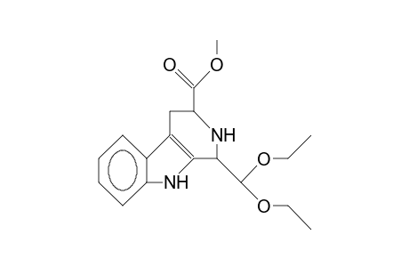 cis-(3-[Methoxycarbonyl]-1,2,3,4-tetrahydro-9H-pyrido[3,4-B]indol-1-yl)-formyl diethyl acetal