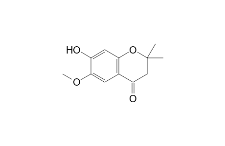 6-Methoxy-2,2-dimethyl-7-oxidanyl-3H-chromen-4-one