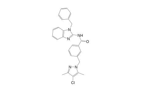 N-(1-benzyl-1H-benzimidazol-2-yl)-3-[(4-chloro-3,5-dimethyl-1H-pyrazol-1-yl)methyl]benzamide