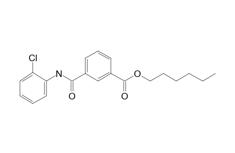 Isophthalic acid, monoamide, N-(2-chlorophenyl)-, hexyl ester