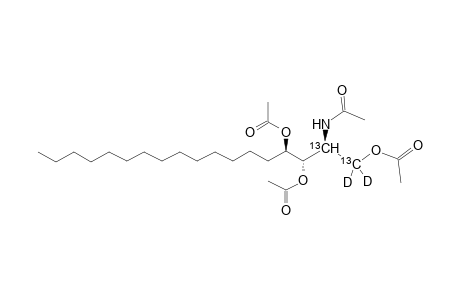 D-ribo-[1,1-2H-1,2-13C]phytophingosine tetraacetate