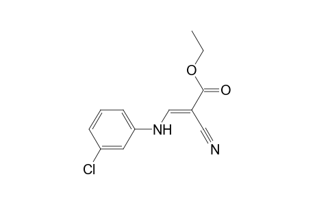 (E)-3-(3-chloroanilino)-2-cyano-2-propenoic acid ethyl ester