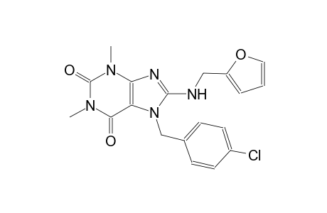 7-(4-chlorobenzyl)-8-[(2-furylmethyl)amino]-1,3-dimethyl-3,7-dihydro-1H-purine-2,6-dione