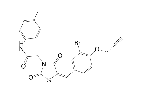 2-{(5E)-5-[3-bromo-4-(2-propynyloxy)benzylidene]-2,4-dioxo-1,3-thiazolidin-3-yl}-N-(4-methylphenyl)acetamide
