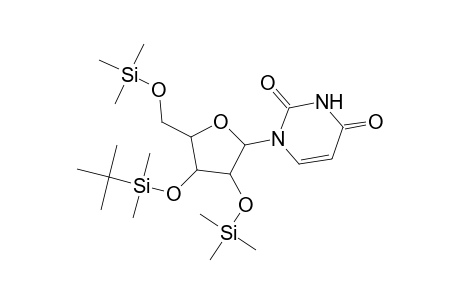1-[4-[tert-butyl(dimethyl)silyl]oxy-3-trimethylsilyloxy-5-(trimethylsilyloxymethyl)-2-oxolanyl]pyrimidine-2,4-dione