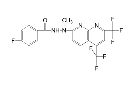 p-FLUOROBENZOIC ACID, 2-[5,7-BIS(TRIFLUOROMETHYL)-1,8-NAPHTHYRIDIN-2-YL]-2-METHYLHYDRAZIDE