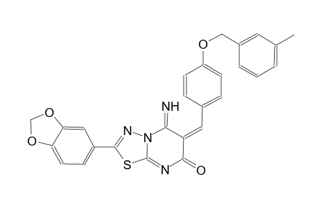 (6E)-2-(1,3-benzodioxol-5-yl)-5-imino-6-{4-[(3-methylbenzyl)oxy]benzylidene}-5,6-dihydro-7H-[1,3,4]thiadiazolo[3,2-a]pyrimidin-7-one