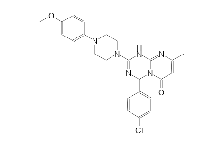 6H-pyrimido[1,2-a][1,3,5]triazin-6-one, 4-(4-chlorophenyl)-1,4-dihydro-2-[4-(4-methoxyphenyl)-1-piperazinyl]-8-methyl-
