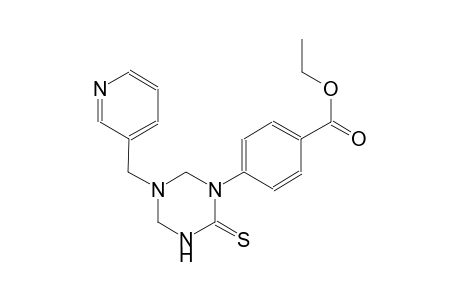 ethyl 4-(5-(3-pyridinylmethyl)-2-thioxotetrahydro-1,3,5-triazin-1(2H)-yl)benzoate