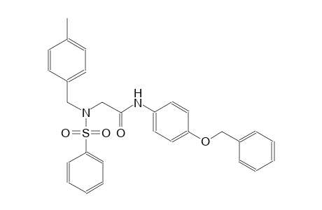 N-[4-(benzyloxy)phenyl]-2-[(4-methylbenzyl)(phenylsulfonyl)amino]acetamide