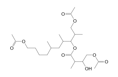 Butanoic acid, 4-(acetyloxy)-3-hydroxy-2-methyl-, 8-(acetyloxy)-1-[2-(acetyloxy)-1-methylethyl]-2,4-dimethyloctyl ester